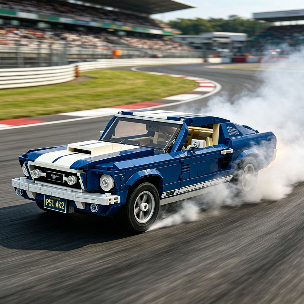 Model Kit Mustang - MOC 1471PCS Blocos de Montagem Modelo