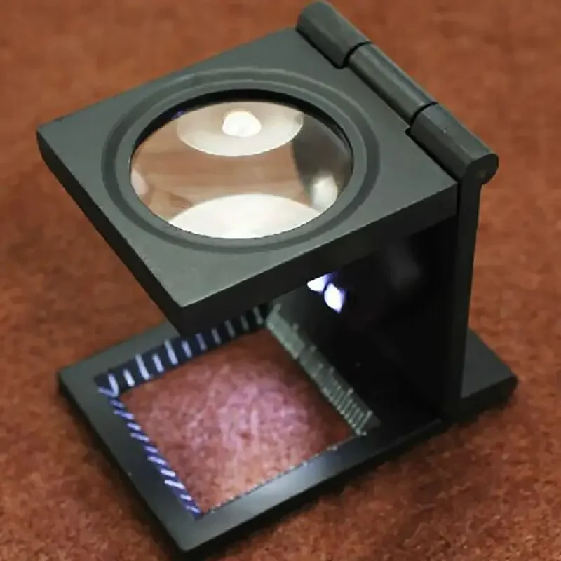 Magnifier With Light - Lente de vidro 10x lupa de