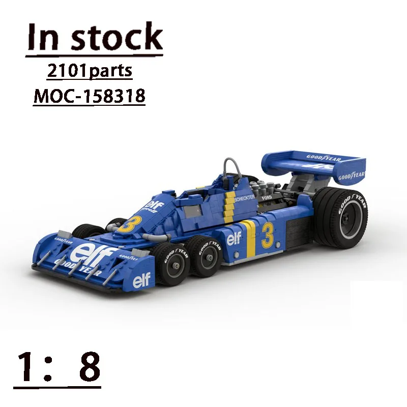 Model Kit Formula 1 - Novo MOC-158318P34 1976 escala 1:8 fórmula