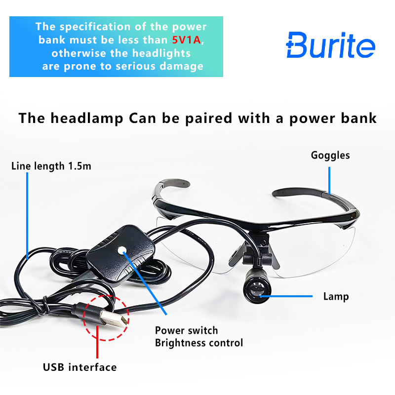 2026 burite 3w led lupa dental - Magnifier With Light avaliação e preço
