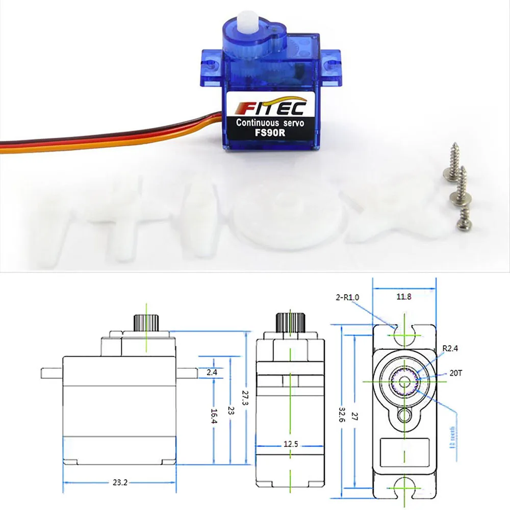 Feetech mini fs90r micro servo - Model Kit Ship avaliação e preço