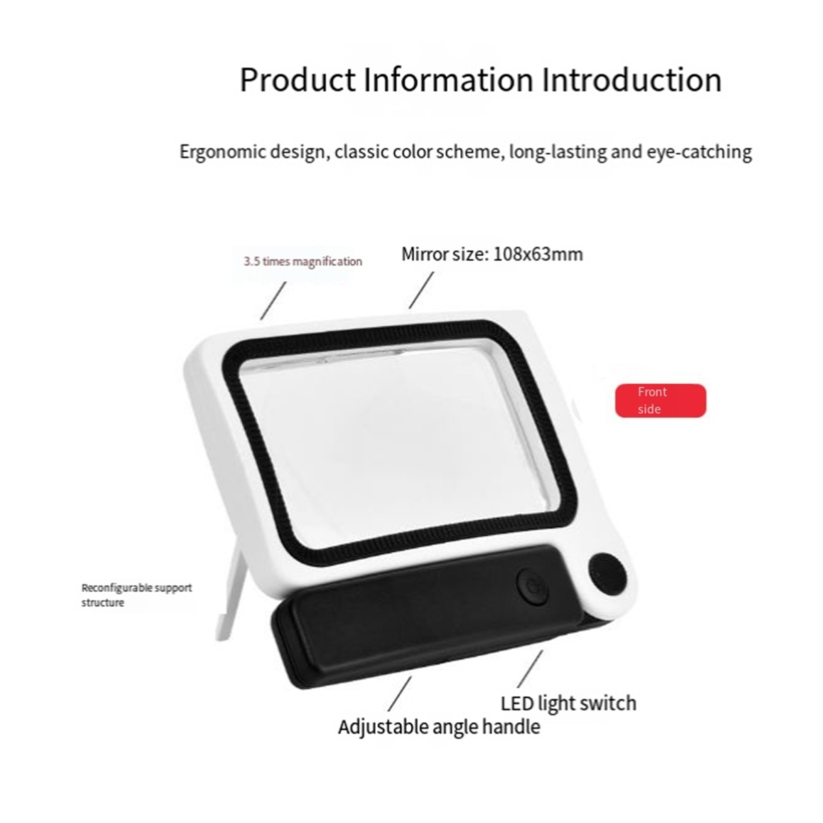 Abnj 3.5x lente de leitura de  - Magnifier With Light avaliação e preço