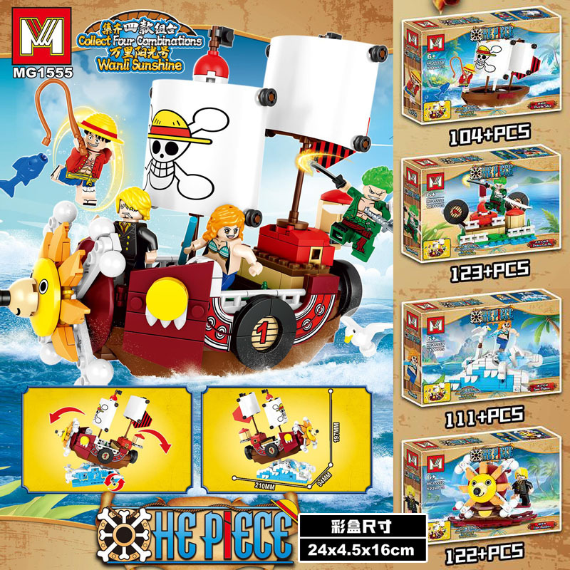 Blocos de Montar 4 em 1 One Pi - Model Kit Ship avaliação e preço