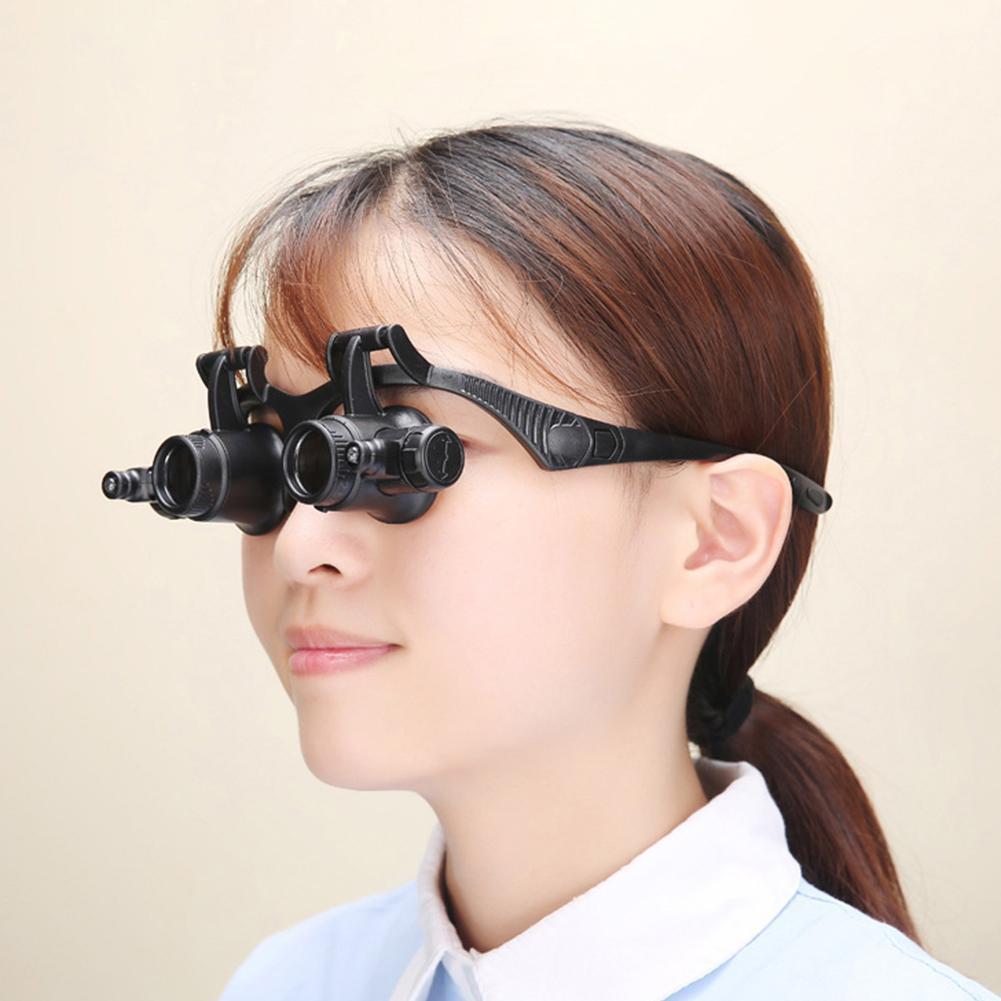 Lupa usada na cabeça 10-25X co - Magnifier With Light avaliação e preço